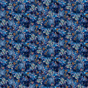 Astral Voyage Mushroom Toss Cotton Fabric