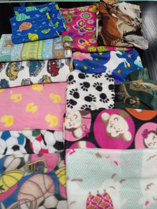 Assorted Novelty Fleece Fabric - 3 lb Scrap Bundle
