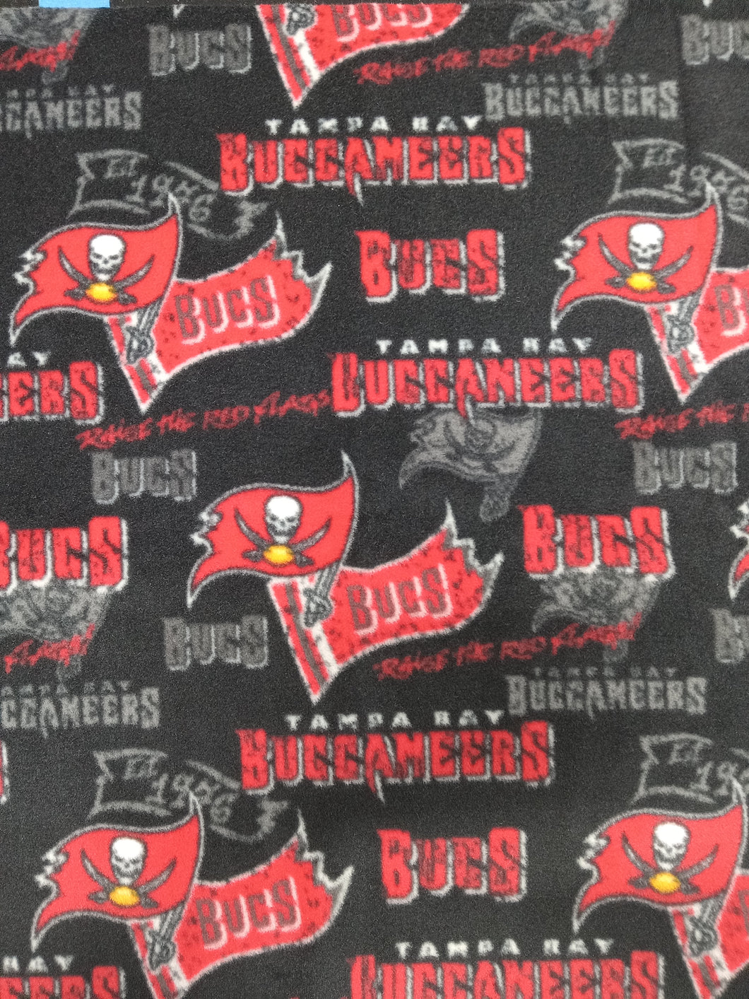 Buccaneers Black Fleece Fabric