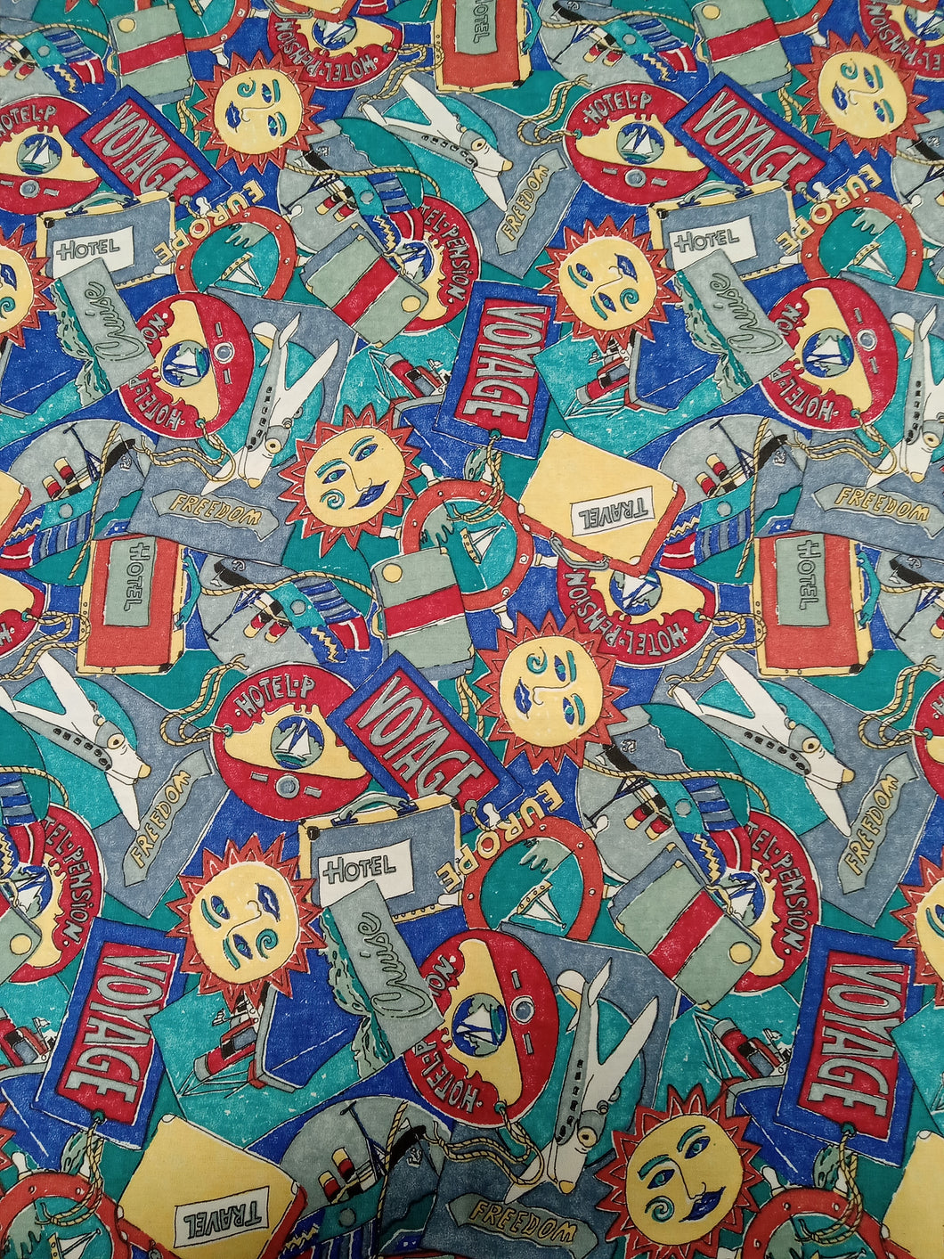 Around the World Travel Cotton Fabric