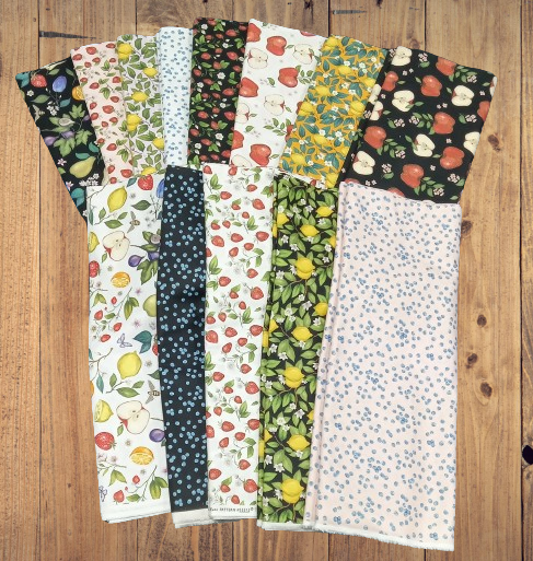 10 Fat Quarters -  Assorted Windham Just Fruit Fat Quarter Bundle