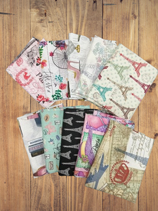 10 Fat Quarters -  Travel Paris Fat Quarter Bundle