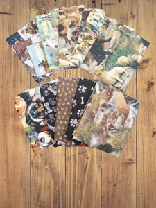 10 Fat Quarters - Assorted Dogs, Paw prints, Dog Bones Fat Quarter Bundle
