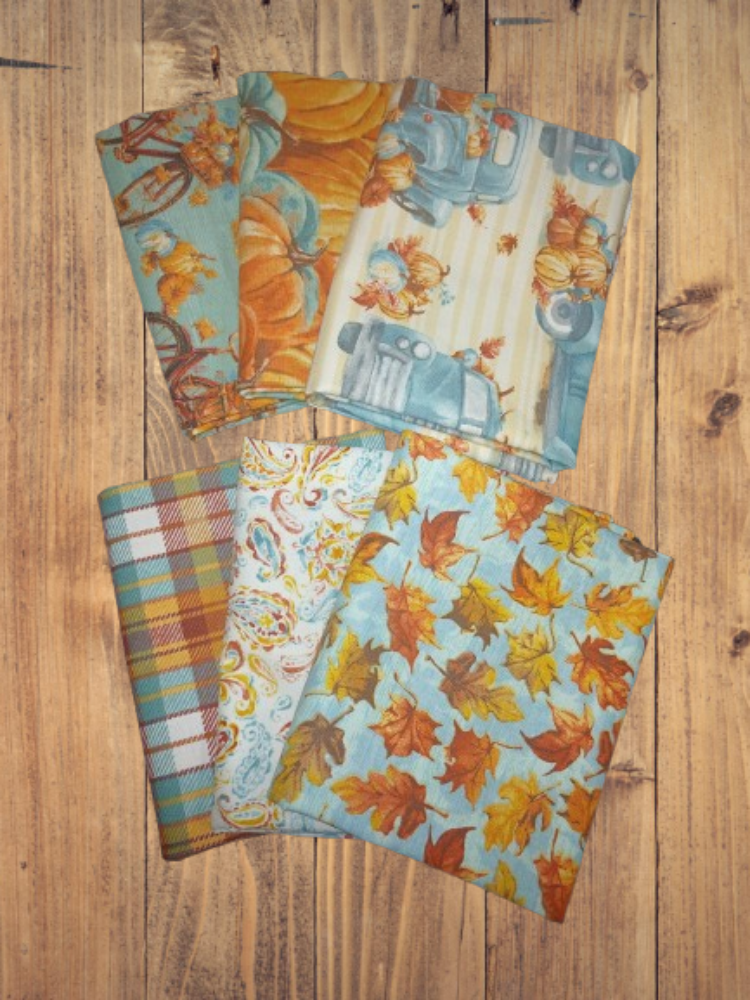 Assorted Pumpkin Please Flat Fold Assortment 18 Yard Bundle Cotton Fabric