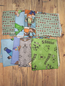 Assorted Mine Craft Fabric - 1 lb Scrap Bundle