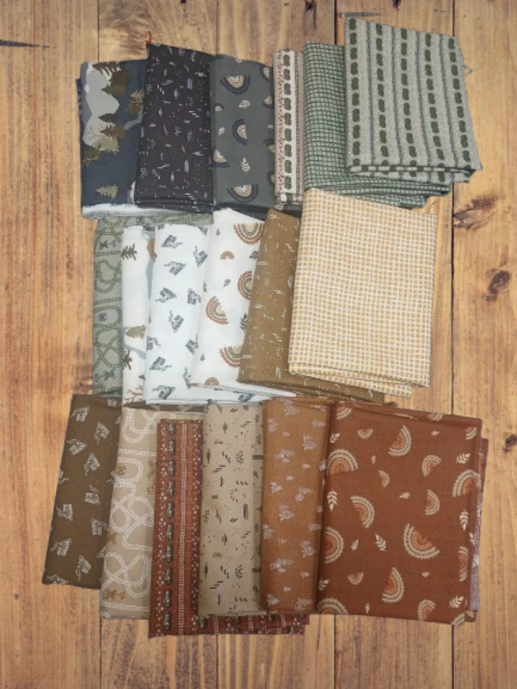 'Round The Mountain Trains Fabric - 1 lb Scrap Bundle