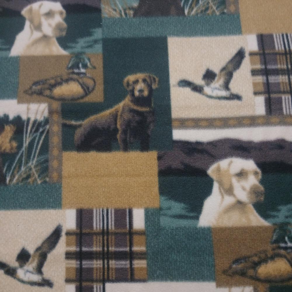 Labs Hunting Dogs Fleece Fabric Precut