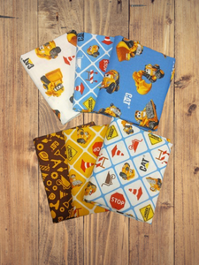 Assorted Caterpillar Equipment Junior Flat Fold Assortment 6 Yard Bundle Cotton Fabric