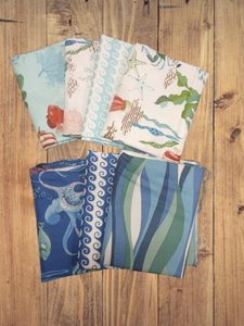 7 Fat Quarters - Assorted Free As The Ocean Fat Quarter Bundle