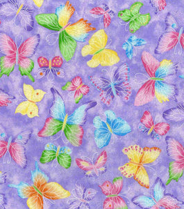 Handmade Valance or Curtain Panel Butterfly Purple Glitter