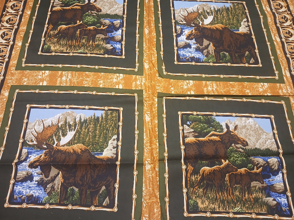 Wild Frontier Pillow Panel Digital Cotton Fabric