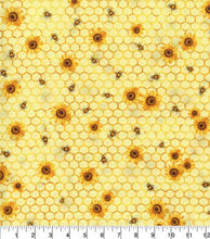 Load image into Gallery viewer, Handmade Valance or Curtain Panel Honeycomb Florals Yellow
