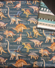 Load image into Gallery viewer, Handmade Placemat Or Table Runner Dinosaur Land Teal
