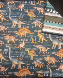 Handmade Placemat Or Table Runner Dinosaur Land Teal