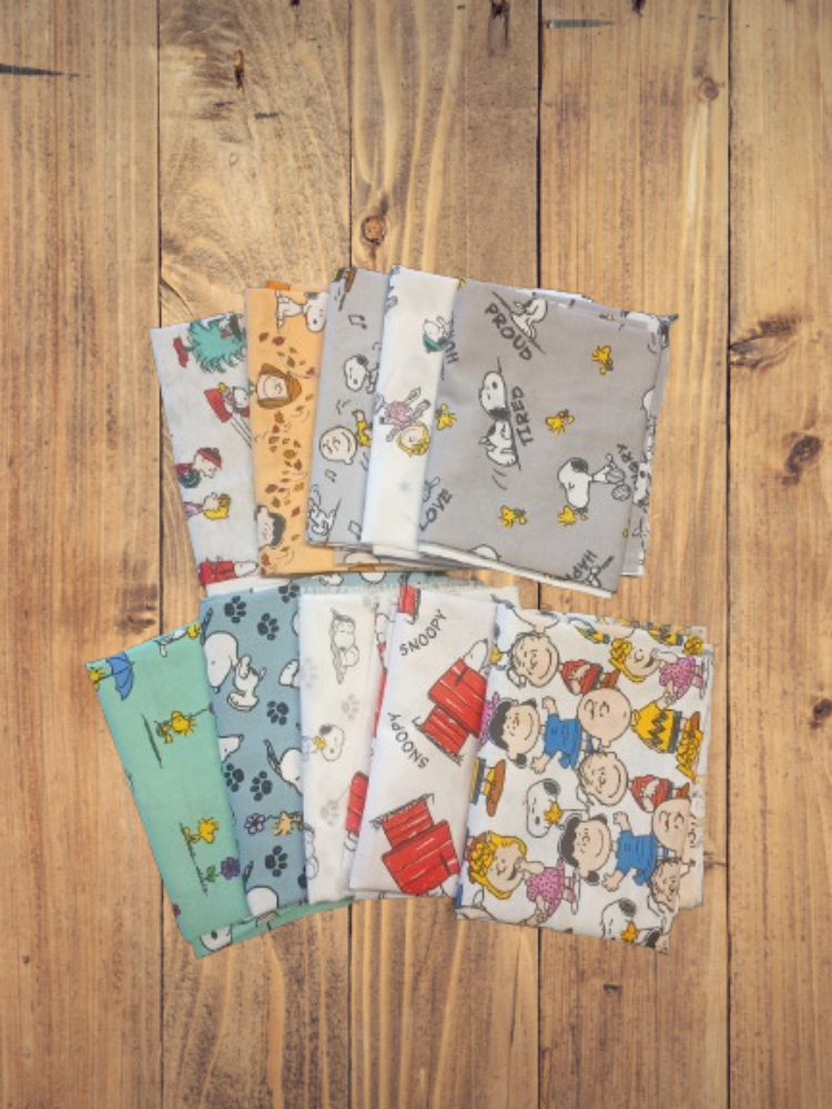 10 Fat Quarters - Assorted Peanuts Fat Quarter Bundle