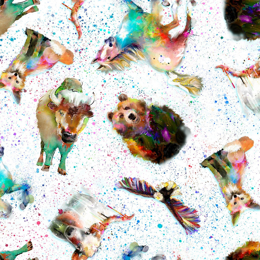 Whimsical West Wild West Animals Cotton Fabric