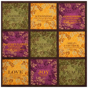 Fruit Of The Spirit Panel Cotton Calico Fabric