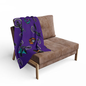 Vibrant Motorcycle Fleece Blanket - Cozy Throw for Bikers, Riders, Gifts, Home Decor, Kids' Room