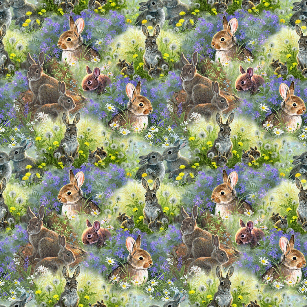 Handmade Placemat Or Table Runner New Beginnings Spring Bunnies Multi