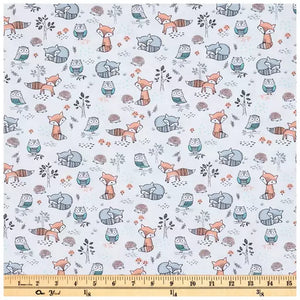 Charming Woodland Cotton Calico Fabric