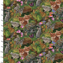 Load image into Gallery viewer, Handmade Placemat Or Table Runner Love is All Around Friends Of The Forest Green
