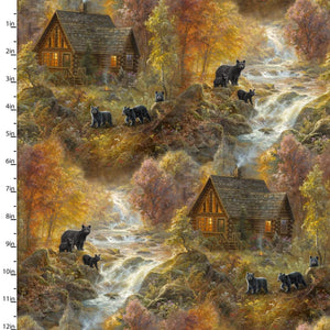 Handmade Placemat Or Table Runner Whitetail Country Cabin In The Woods Multi