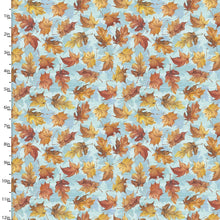 Load image into Gallery viewer, Handmade Placemat Or Table Runner Pumpkin Please Autumn Leaves Blue
