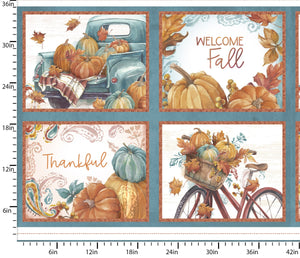 Pumpkin Please 36" Panel Multi Cotton Fabric