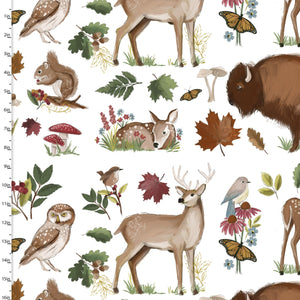 Handmade Placemat Or Table Runner Autumn Meadow Landscape White