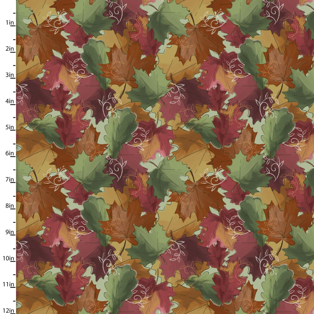 Handmade Placemat Or Table Runner Autumn Meadow Fallen Leaves Multi