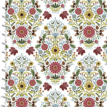 Load image into Gallery viewer, Handmade Placemat Or Table Runner Autumn Meadow Damask Flowers White
