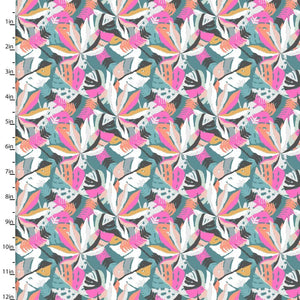 Handmade Placemat Or Table Runner Zebra Dazzle Lavish Leaves Turquoise
