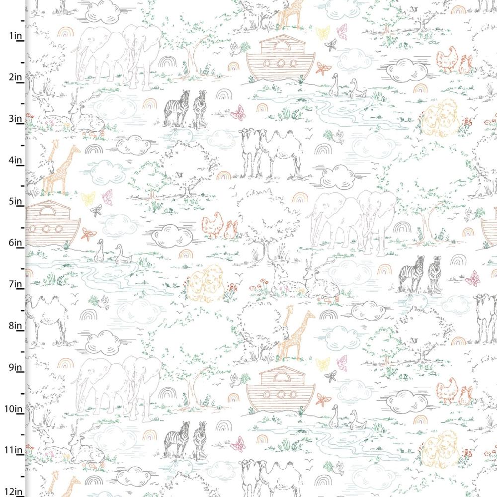 Handmade Placemat Or Table Runner Two by Two Scenic Outline White