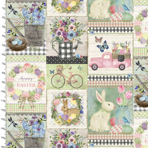 Handmade Placemat Or Table Runner Bunny Kisses & Easter Wishes Bunny Kisses Patch Multi