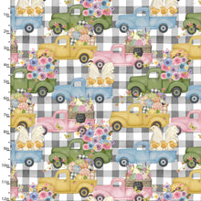 Load image into Gallery viewer, Handmade Placemat Or Table Runner Bunny Kisses &amp; Easter Wishes Pickup Parade Charcoal
