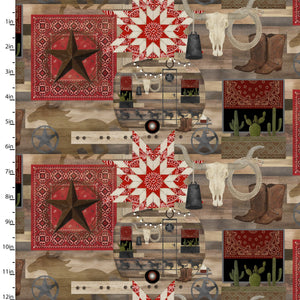 Handmade Placemat Or Table Runner Hold Your Horses Patch Multi