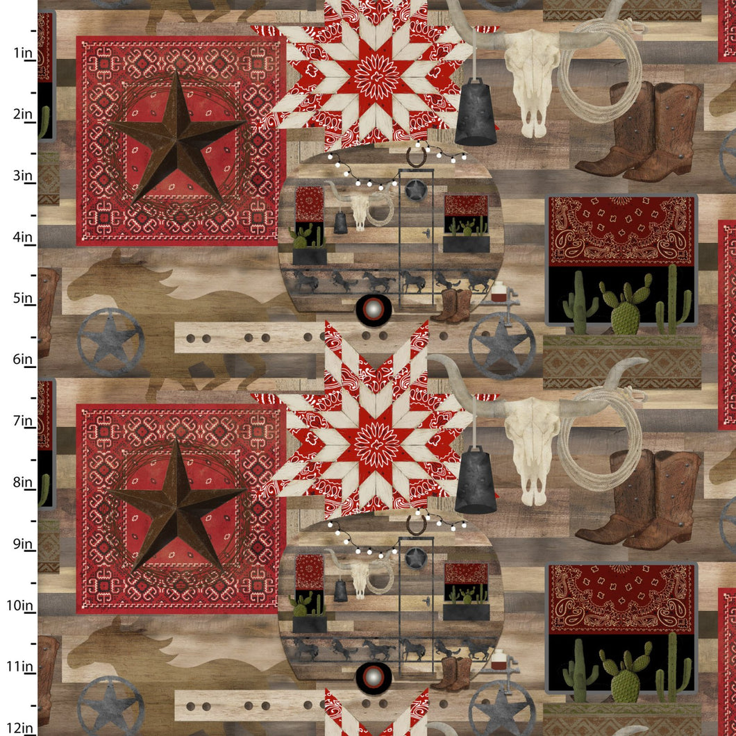 Handmade Placemat Or Table Runner Hold Your Horses Patch Multi