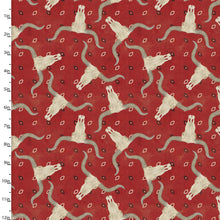 Load image into Gallery viewer, Handmade Placemat Or Table Runner Hold Your Horses Longhorn Bandana Red
