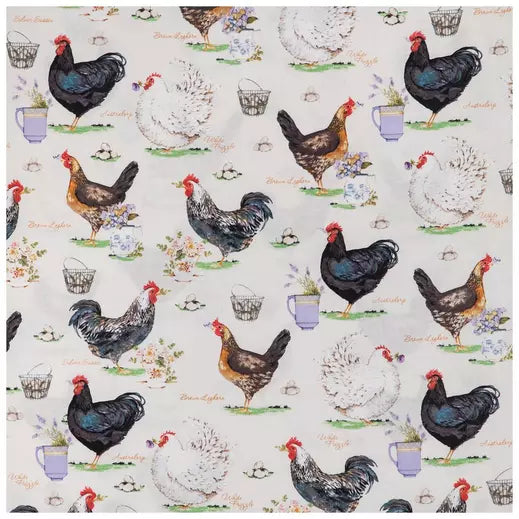 Handmade Placemat Or Table Runner Roosters Calico