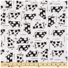 Load image into Gallery viewer, Cow &amp; Chicken Calico Cotton Fabric by the Bolt

