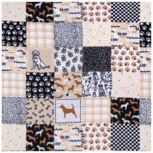 Dog Block Fleece Fabric