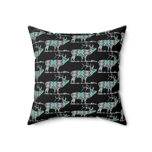 Decorative Elk Print Pillow for Cozy Rustic Decor