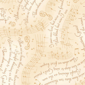 Handmade Placemat Or Table Runner Amazing Grace Lyrics & Music Cream
