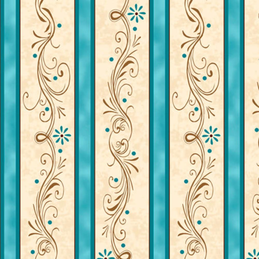 Handmade Placemat Or Table Runner Amazing Grace Decorative Scroll Stripe Teal