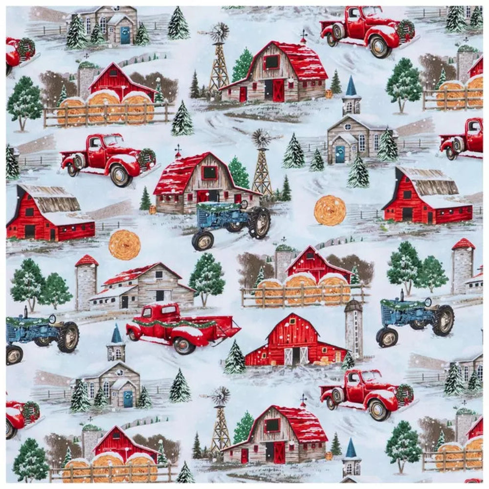 Handmade Placemat Or Table Runner Christmas Farm