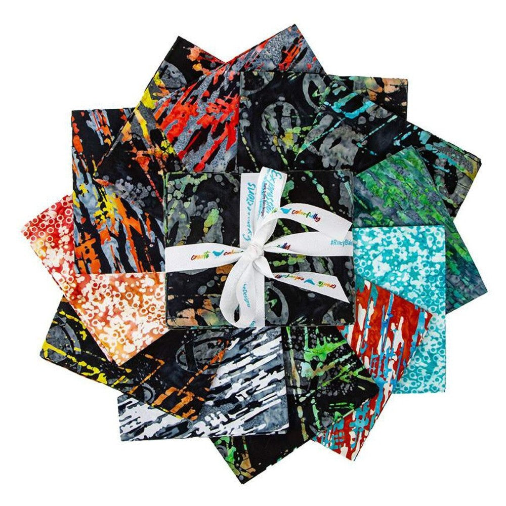 12 Fat Quarters - Expressions Batiks Let's Play Ball! Fat Quarter Cotton Bundle