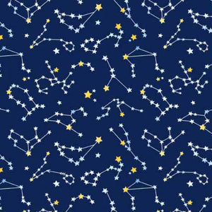 Celestial Navy Cotton Fabric