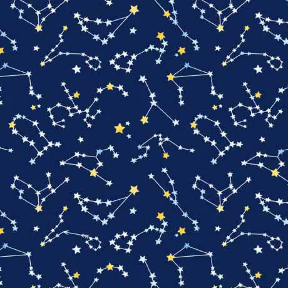 Celestial Navy Cotton Fabric