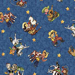 Handmade Placemat Or Table Runner Cowboy Up Retro Cowboy Toss Navy