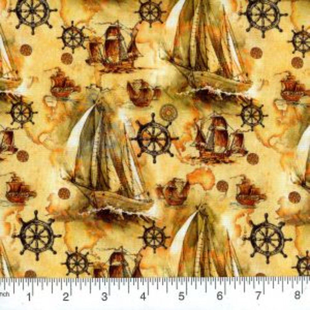 Sea Voyage Allover Cotton Fabric
